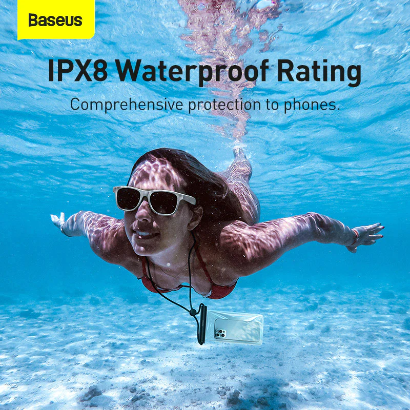 Enjoy Water Sports with Your Phone - Baseus Water Proof Pouch Bag and Protection Case for iPhone and Samsung