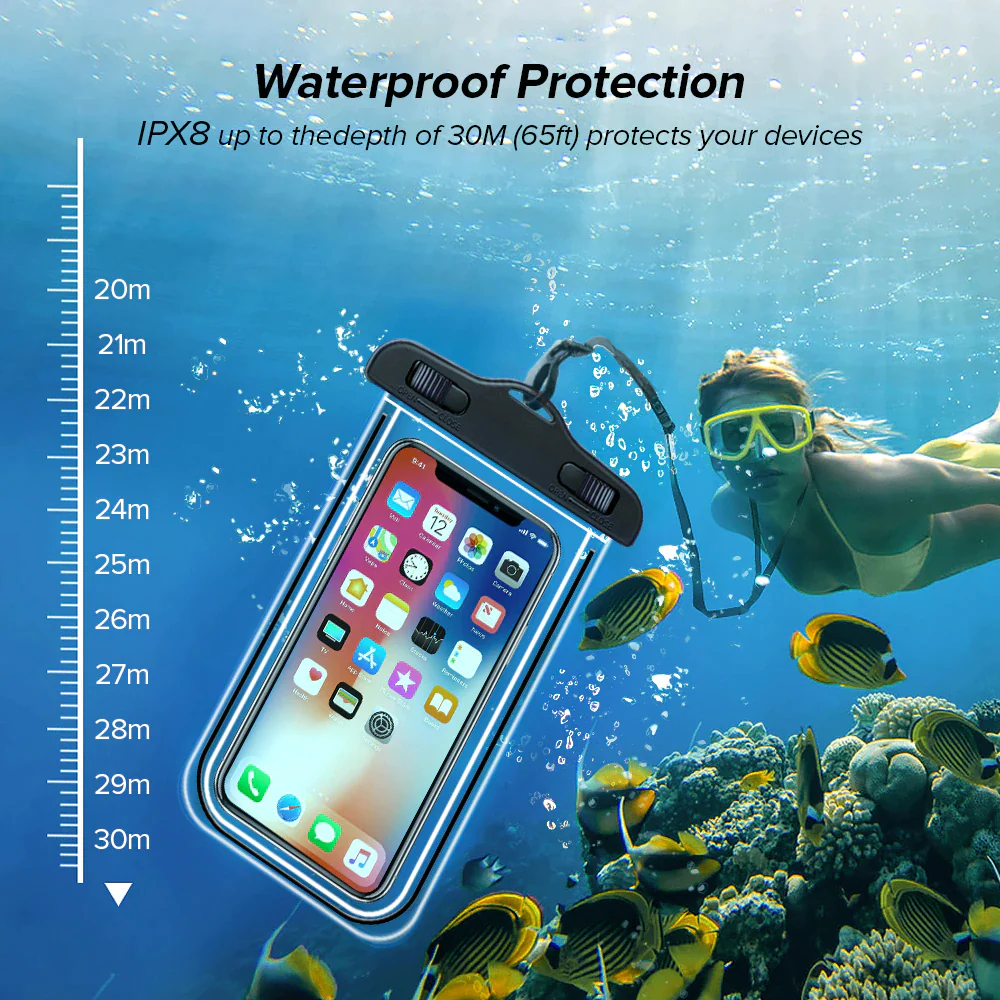 Full Protection Waterproof Case  with Touch Sensitive and Compatible for most Smartphone