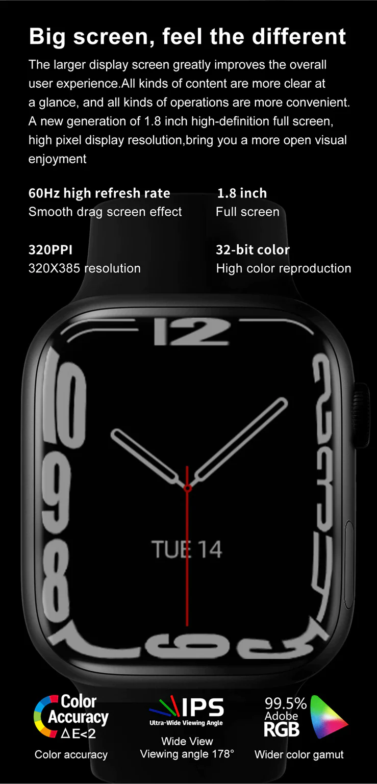 J3 Active Smart Watch 7 Health Monitor and Fitness Bracelet with 300+ Watch Faces