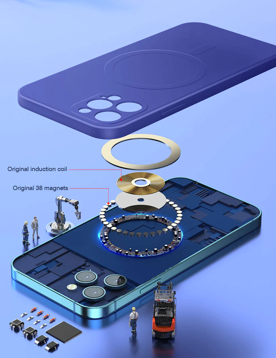 MagSafe Liquid Silicone Shockproof Case for iPhone 11/12/13 Series.