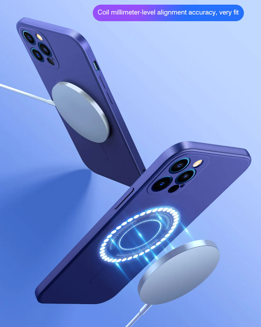 MagSafe Liquid Silicone Shockproof Case for iPhone 11/12/13 Series.