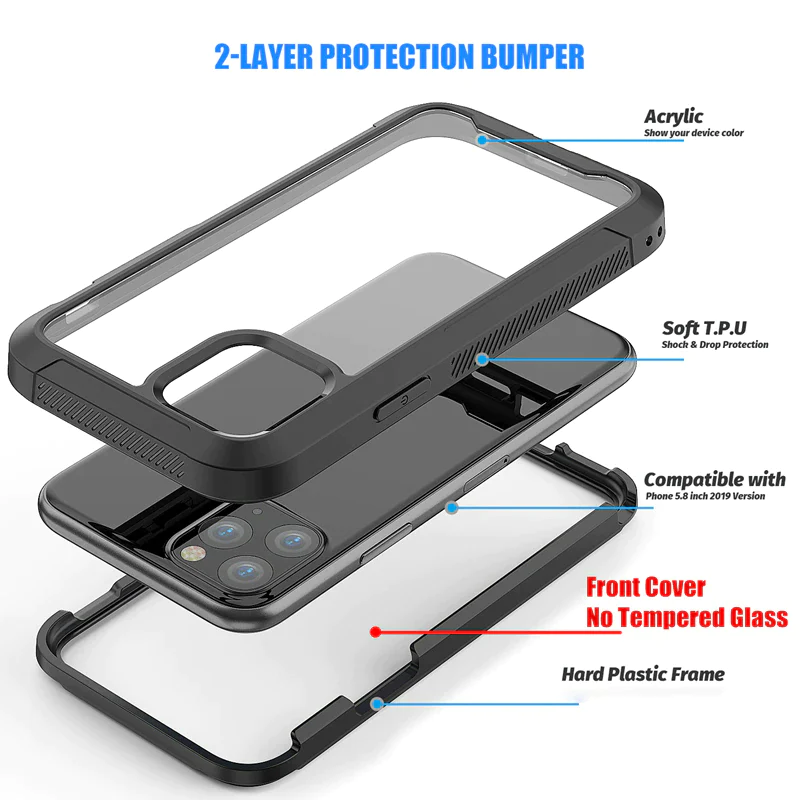 Shock Proof TPU Protective Defense Shield Case for iPhone