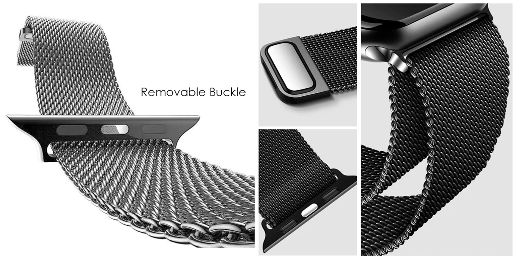 Stainless Steel Magnetic Loop Bracelet for Apple iWatch Series