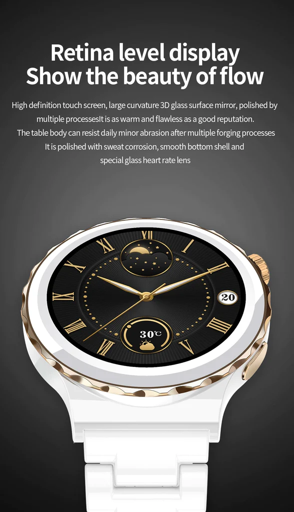 The perfect blend of style and Technology - New J3 Active Luxury Cera Gold Smart Watch and Health Tracker.