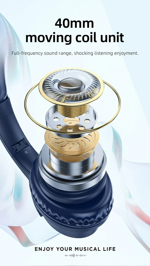 W40 Bluetooth 5.3 HIFI Stereo Sports Headphones