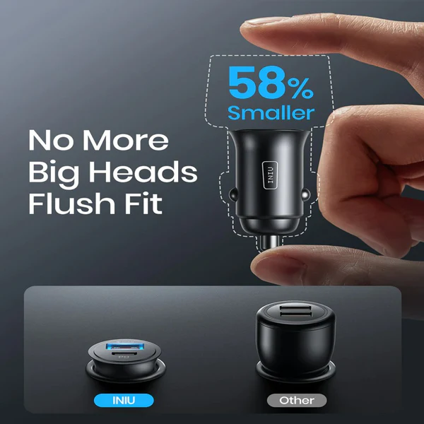 60W CAR Charger with Super Fast Charging 5A Type C PD QC .