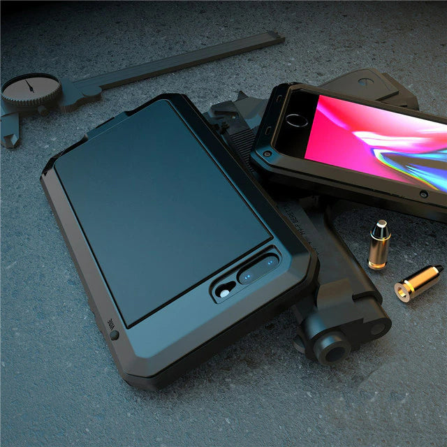 STUBBORN ARMOR - Heavy Duty 360 Full Body Waterproof Metal Case for iPhone X / 11 / 12 / 13 Series