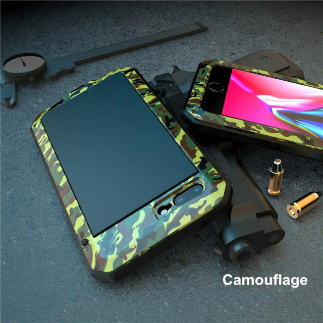 STUBBORN ARMOR - Heavy Duty 360 Full Body Waterproof Metal Case for iPhone X / 11 / 12 / 13 Series