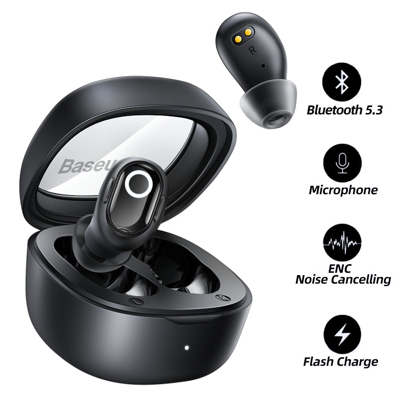The Baseus WM02 TWS Wireless Earphones are high-quality and stylish earbuds. The earbuds have a mini in-ear comfortable design even during vigorous activities such as working out or running, and the advanced Bluetooth 5.3 technology makes connections more stable. Overall, the Baseus WM02 TWS Wireless Earphones are an excellent choice for anyone looking for a high-quality and stylish pair of wireless earbuds with excellent sound quality, comfortable fit, and convenient features.