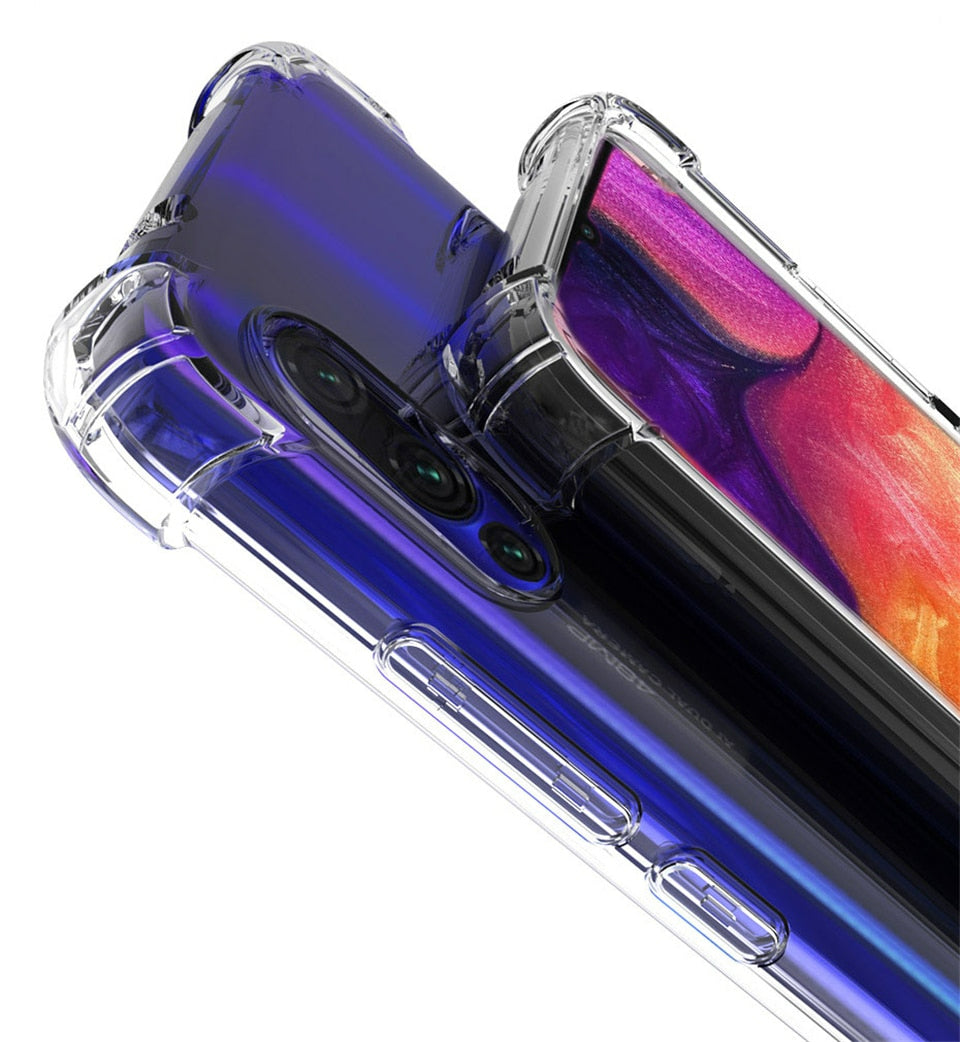 Transparent Shockproof Phone Case for Samsung Galaxy.