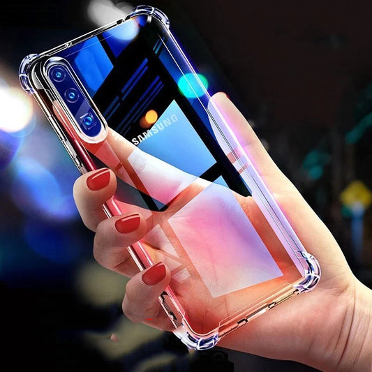 Transparent Shockproof Phone Case for Samsung Galaxy.