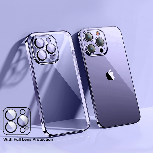 Diamond Plating Case with Lens Cover Protection for iPhone 14