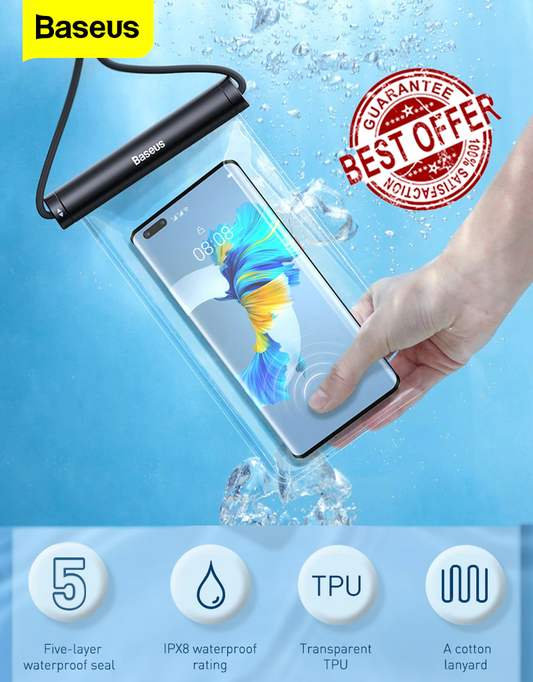 Enjoy Water Sports with Your Phone - Baseus Water Proof Pouch Bag and Protection Case for iPhone and Samsung