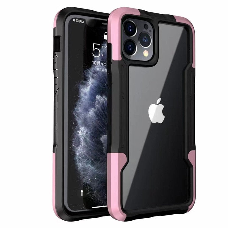 New Shockproof Transparent Hard TPU Phone Case for iPhone 7 / 8 / X / SE Series