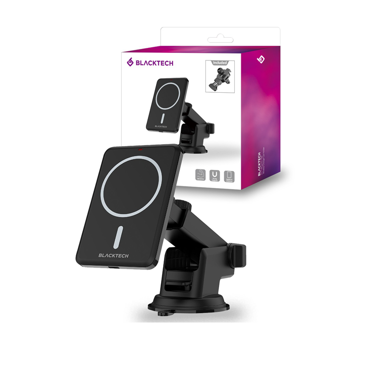 Magsafe 15W Magnetic 2in1 Wireless Fast Charging Car Phone Holder.