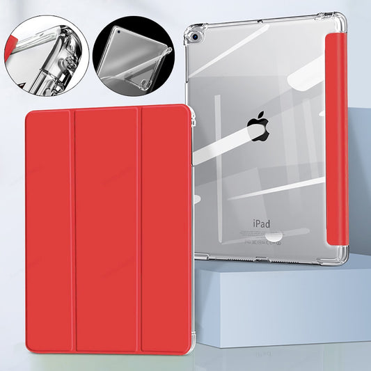 AUZONE Tri-Fold Transparent Case for iPad 10.2" 7/8/9th Gen.
