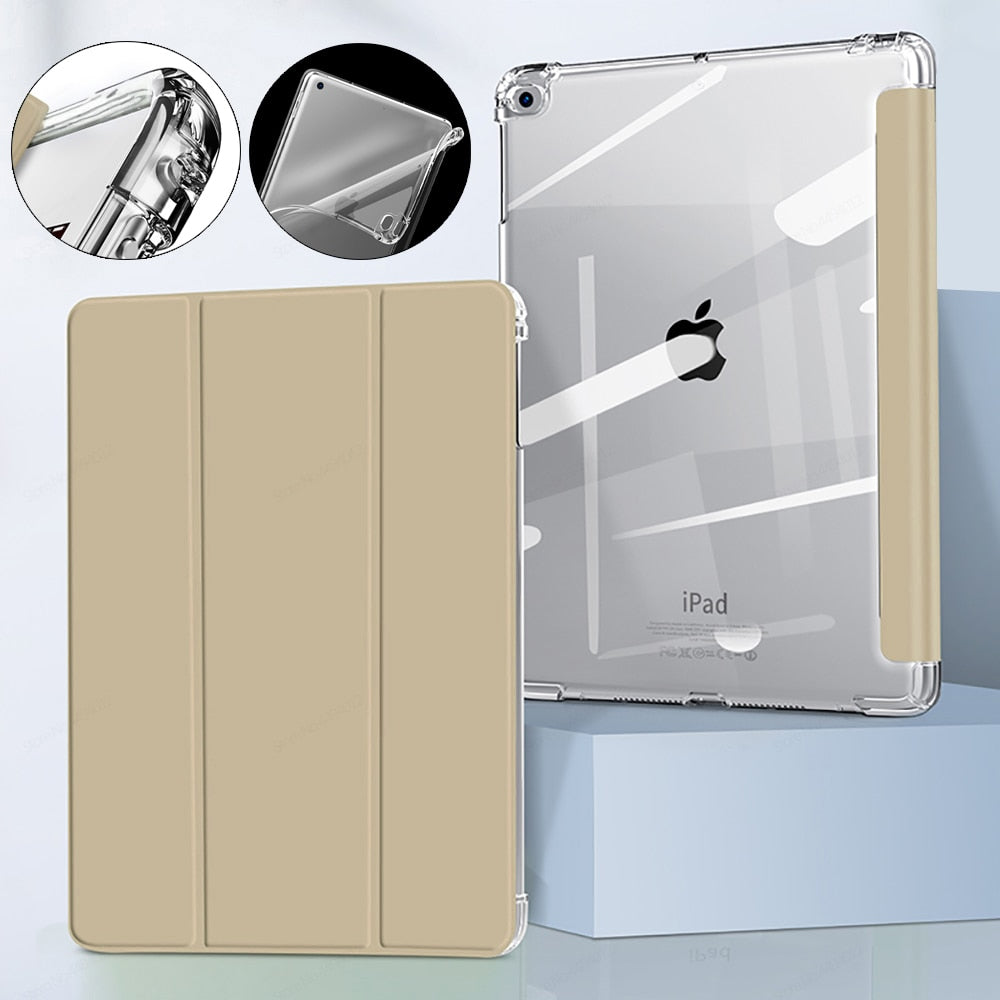 AUZONE Tri-Fold Transparent Case for iPad 10.2" 7/8/9th Gen.