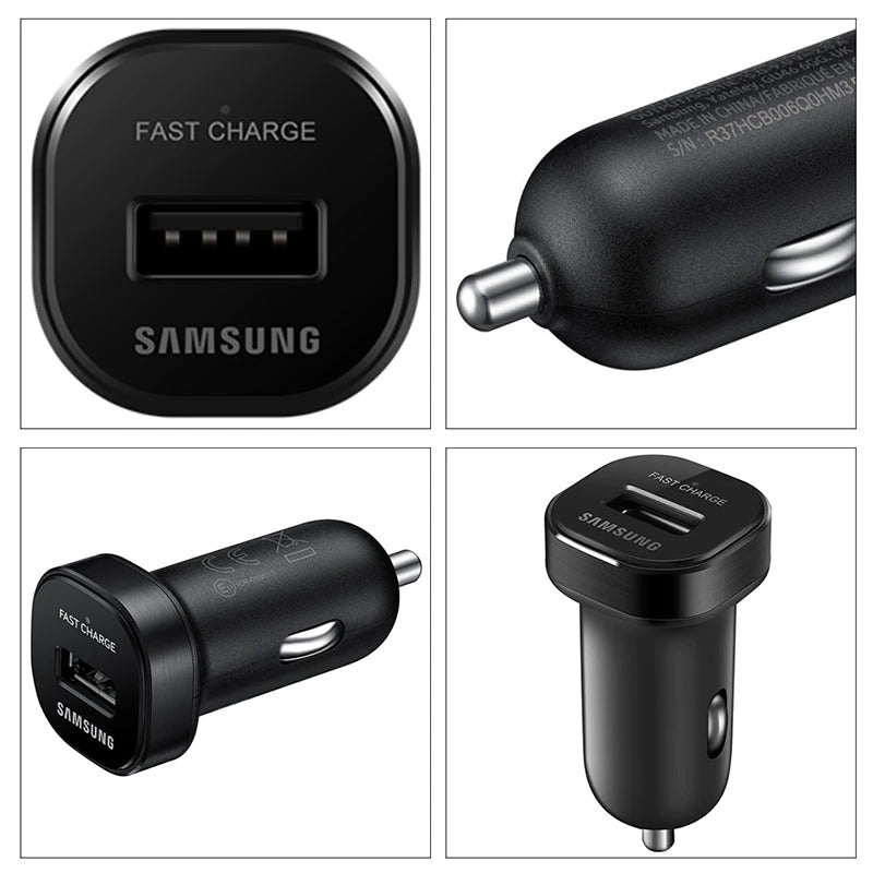 Samsung Car Charger 15W Fast Duel Charging with USB Type C Cable.