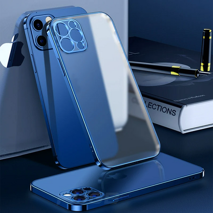 Luxury Electroplated Square Frame Silicone Case  for iPhone Series [11/12/13]