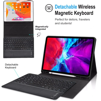 Luxury Protective Case for iPad Compo Multicolour Backlight Touch keyboard with Trackpad