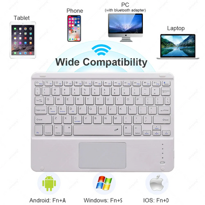Luxury Protective Case for iPad Compo Multicolour Backlight Touch keyboard with Trackpad