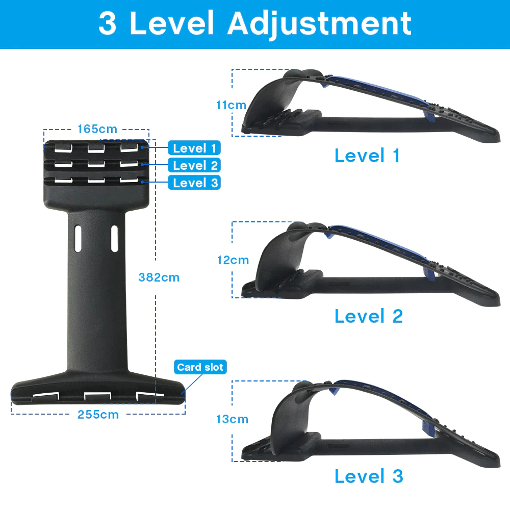 NeckStretch Magnetic Neck Stretcher with 3 Height Levels + Foam Board Option