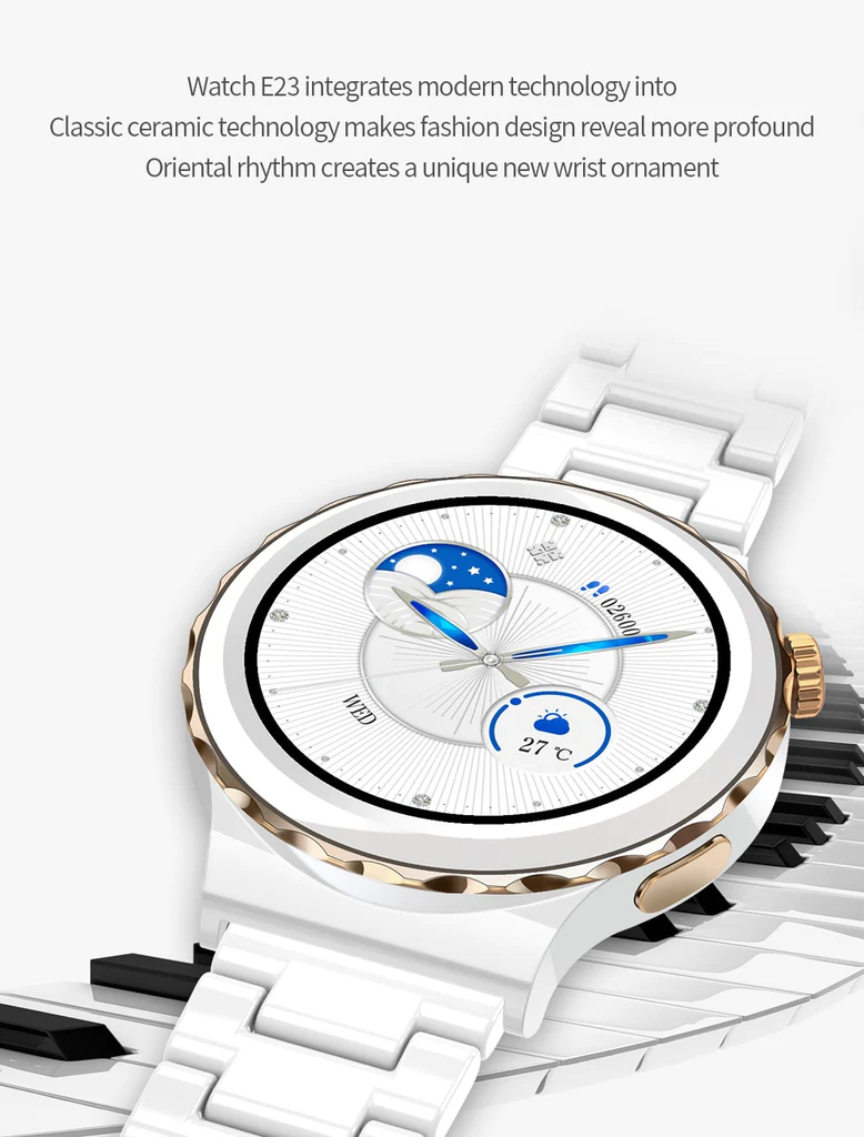 The perfect blend of style and Technology - New J3 Active Luxury Cera Gold Smart Watch and Health Tracker.
