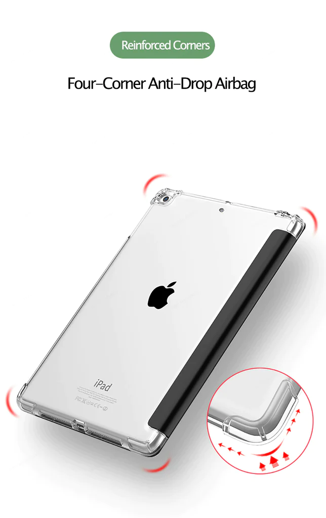 AUZONE Tri-Fold Transparent Case for Apple iPad Mini