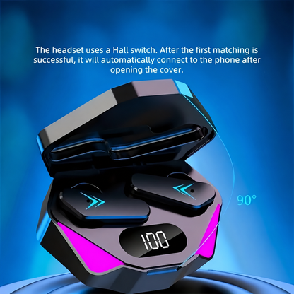AX15 TWS Bluetooth Earbuds with LED Display & Mic
