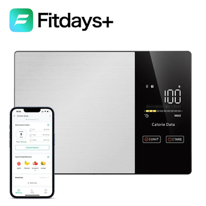 Fitdays stainless steel smart nutrition kitchen scale