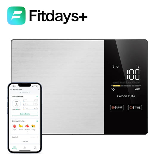 Fitdays stainless steel smart nutrition kitchen scale