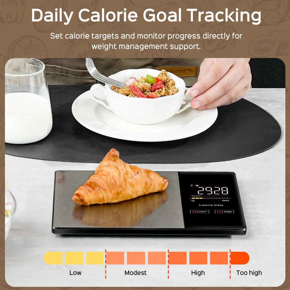 Fitdays Smart Nutrition Scale – Calories, Protein, Fat & Carbs, 5kg