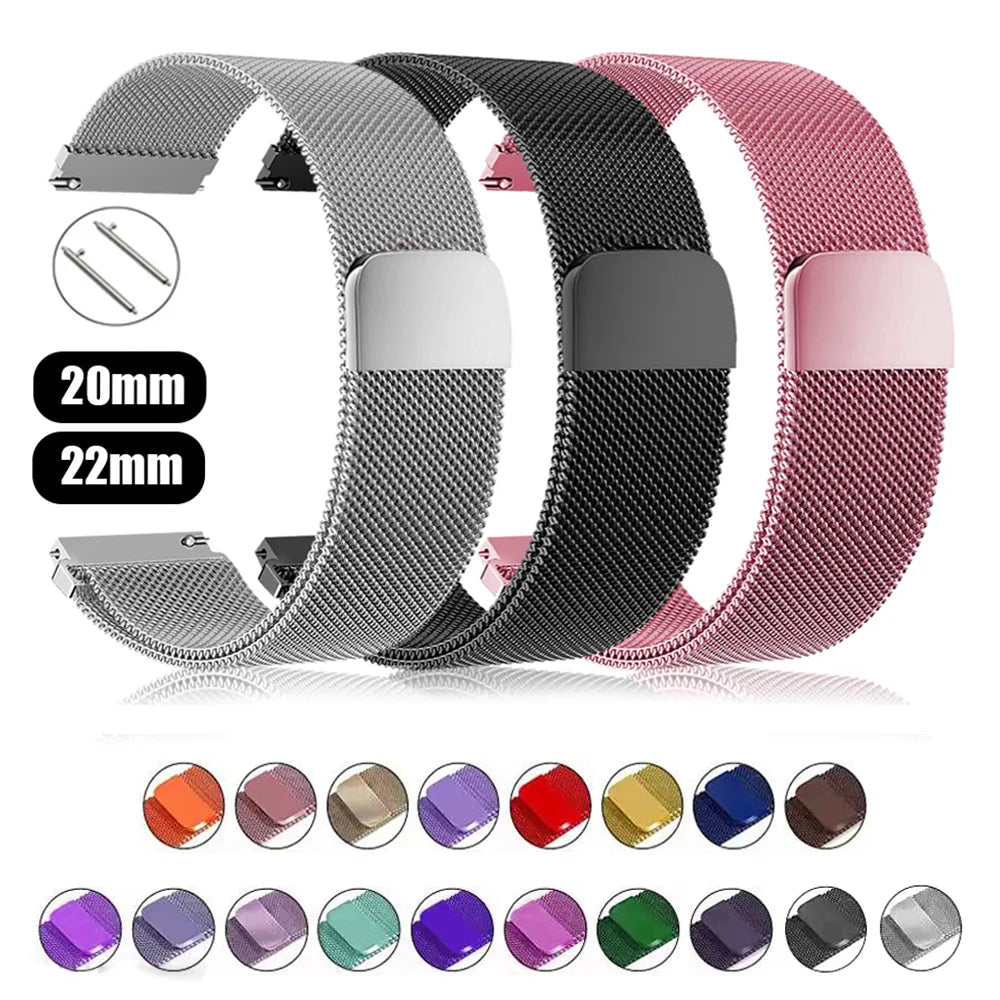 20mm Milanese loop stainless steel watch band