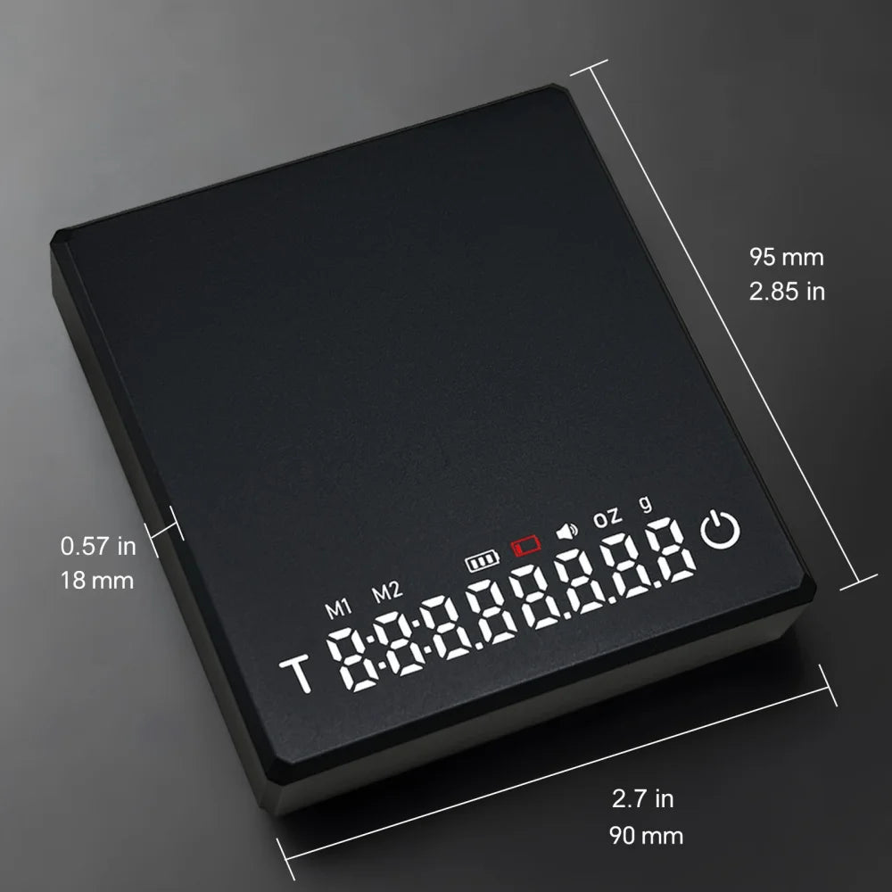 Mini Coffee Scale with Silicone Pad – 0.1g Precision, LED Display