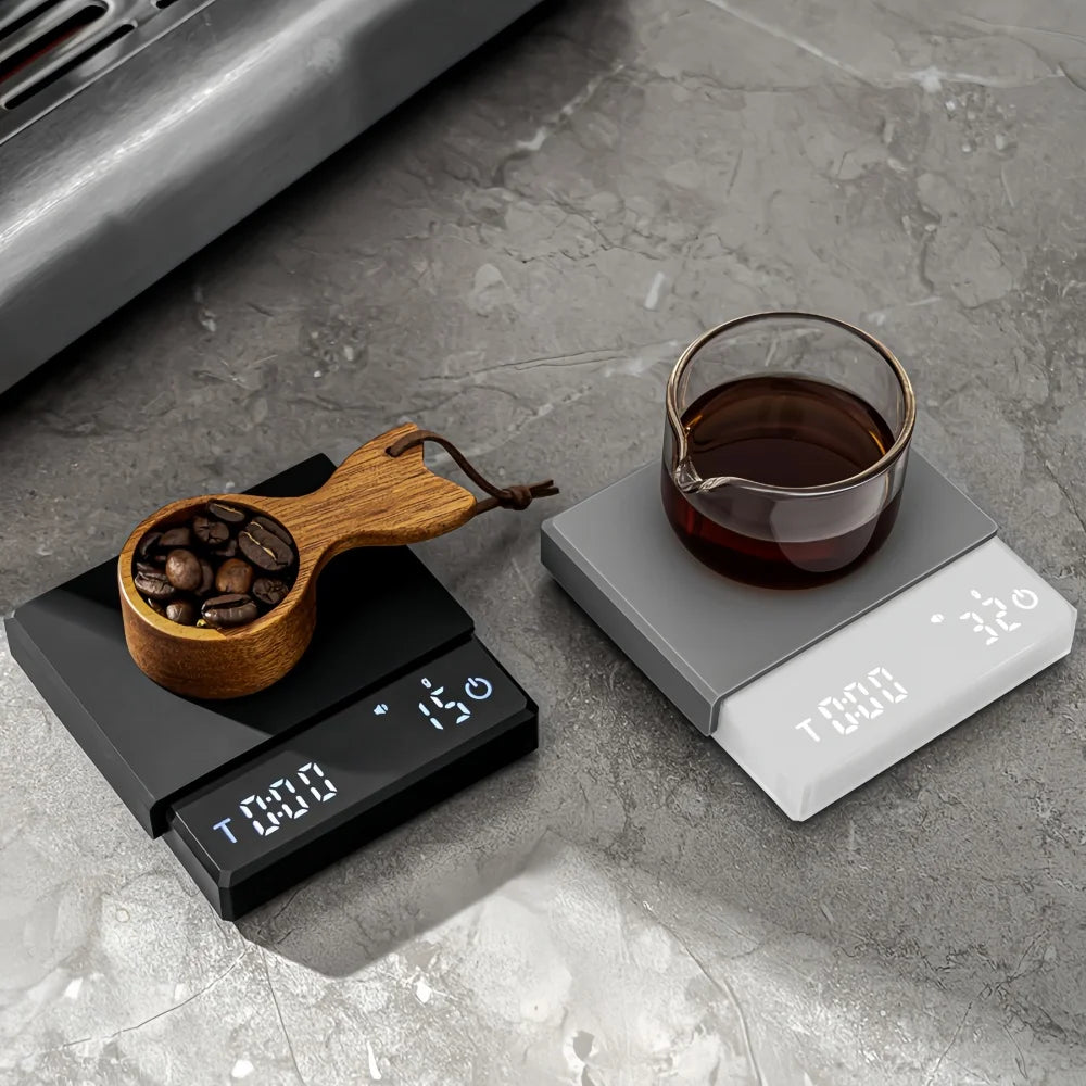 Mini Coffee Scale with Silicone Pad – 0.1g Precision, LED Display