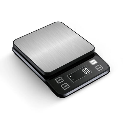 Waterproof Stainless Steel Kitchen Scale – 3kg, 5kg or 10kg, 0.1g Display
