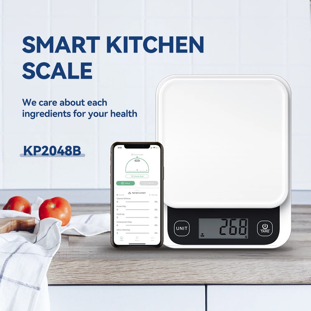 icomon Smart Nutrition Kitchen Scale with App – 5kg, 0.1g Precision