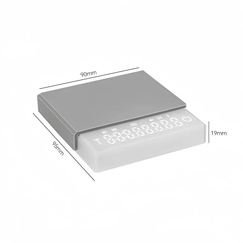 Mini Coffee Scale with Silicone Pad – 0.1g Precision, LED Display