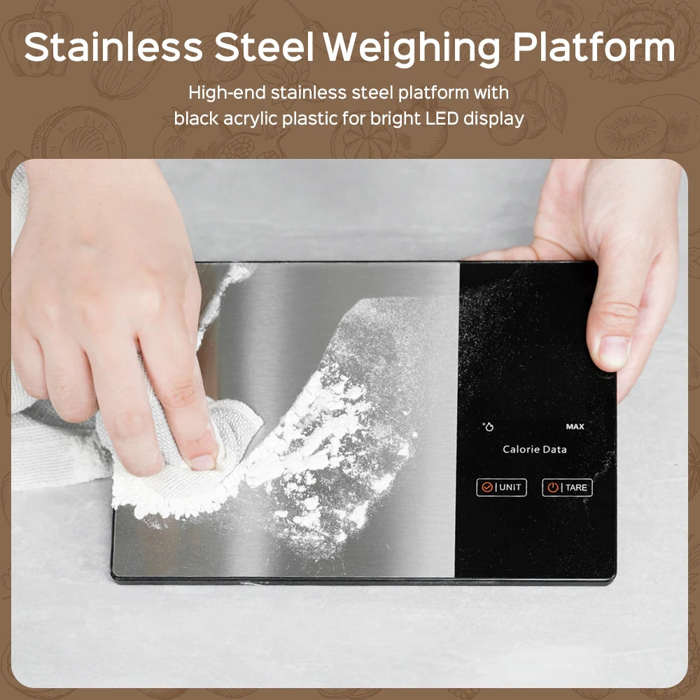 Fitdays Smart Nutrition Scale – Calories, Protein, Fat & Carbs, 5kg