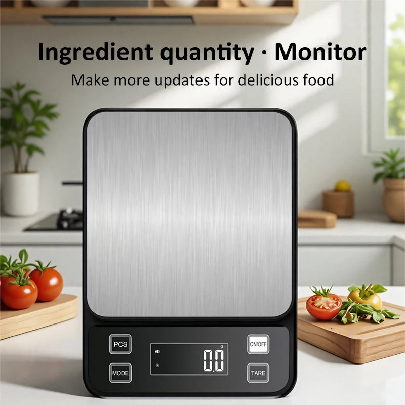 Stainless steel kitchen scale – view 3