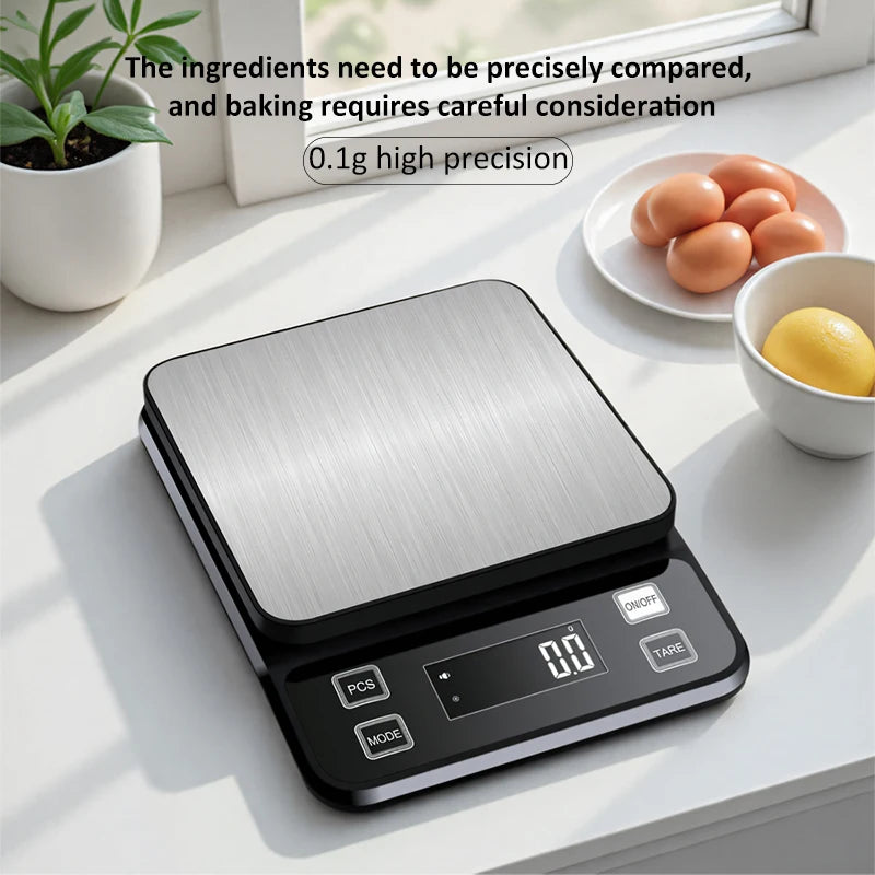 Stainless steel kitchen scale – view 4