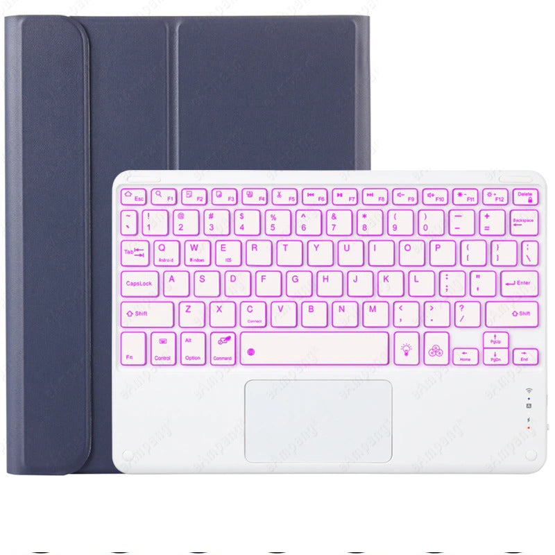 Luxury Protective Case for iPad Compo Multicolour Backlight Touch keyboard with Trackpad