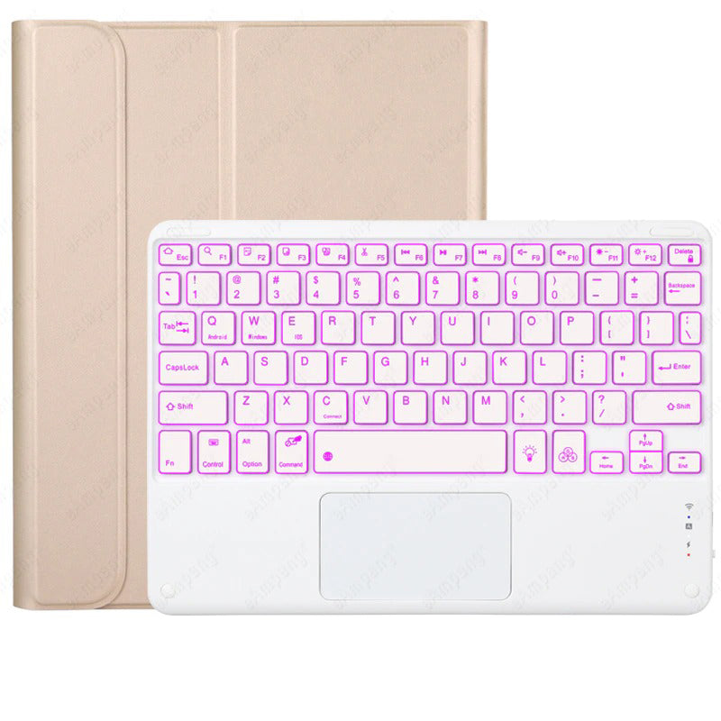 Luxury Protective Case for iPad Compo Multicolour Backlight Touch keyboard with Trackpad