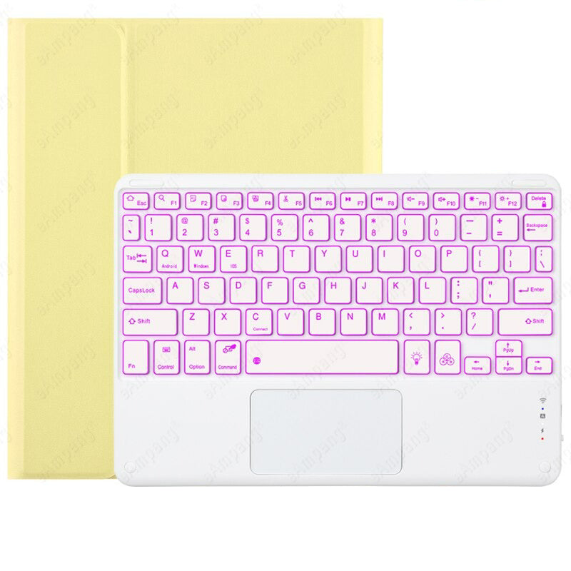Luxury Protective Case for iPad Compo Multicolour Backlight Touch keyboard with Trackpad