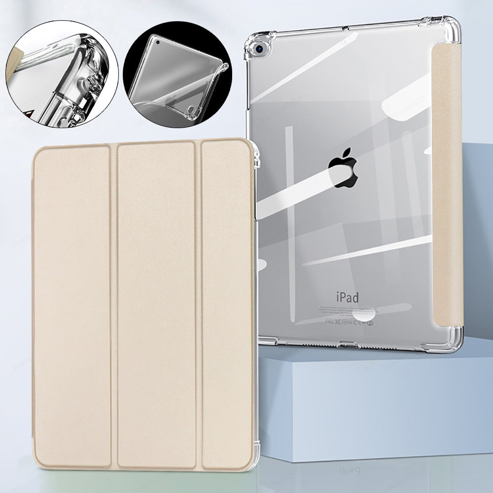 AUZONE Tri-Fold Transparent Case for Apple iPad Mini