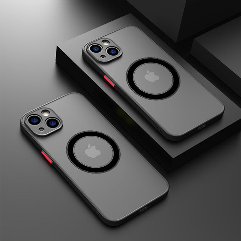 Luxury Matte Magnetic Magsafe Wireless Charging Case for iPhone 14