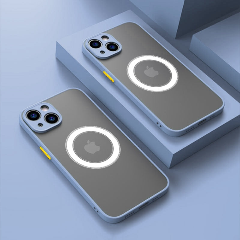 Luxury Matte Magnetic Magsafe Wireless Charging Case for iPhone 14