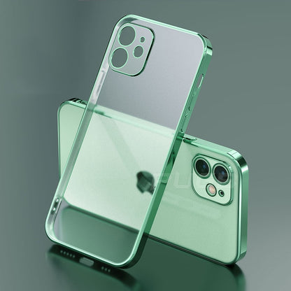 Luxury Electroplated Square Frame Silicone Case  for iPhone Series [11/12/13]