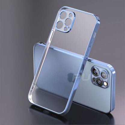 Luxury Electroplated Square Frame Silicone Case  for iPhone Series [11/12/13]