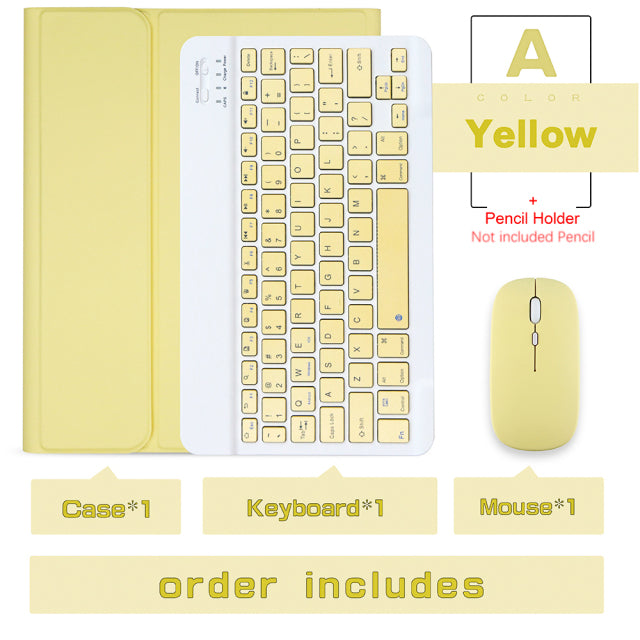 3 in 1 Silicon Honey Comp Breathable iPad Case with KEYBOARD and MOUSE